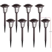 Wholesale - 8pk GIGALUMI SOLAR POWERED LED PATH LIGHTS C/P 4, UPC: